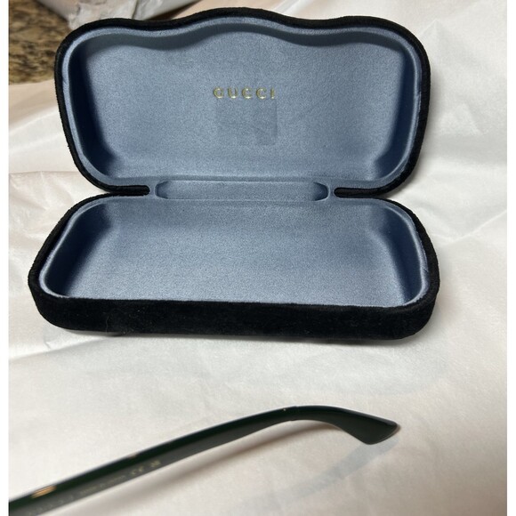 Authentic Gucci GG0004ON Eyeglass Frame Green 011 53-19-145 With Case Flaw main image 14